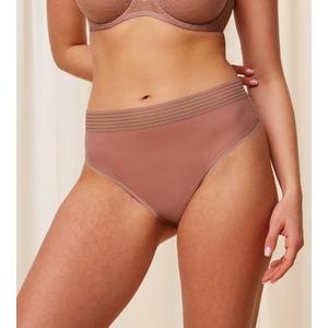 Tempting Sheer Highwaist String női alsó - mandulaszín