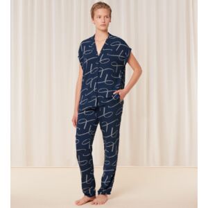 Boyfriend Fit PW 01 női pizsama - kék mintás