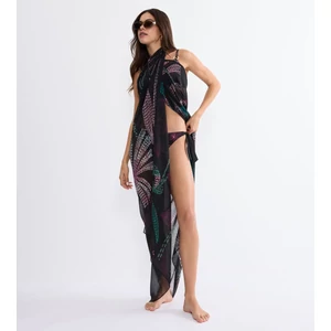 Beach MyWear Pareo - fekete mintás