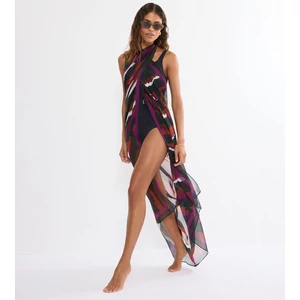 Beach MyWear Pareo - fekete mintás