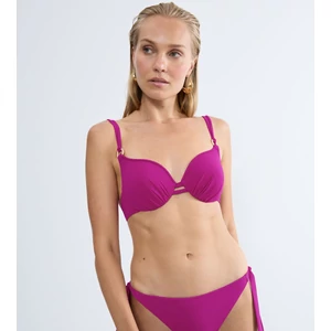Summer Twist WP 01 merevítős, szivacsos bikini felső - mályvaszín