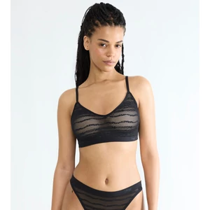 sloggi FREE Evolve PU Lace csipkés, szivacsos top - fekete