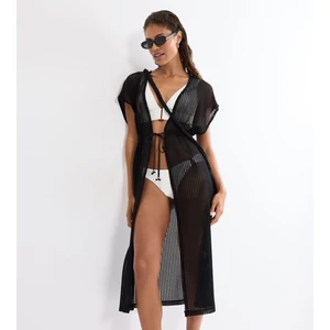 Beach MyWear Crochet Kimono - fekete