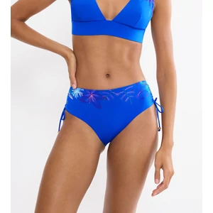 Summer Tropics Midi bikini alsó - királykék mintás