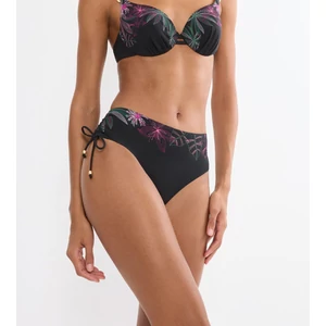 Summer Tropics Midi bikini alsó - fekete mintás