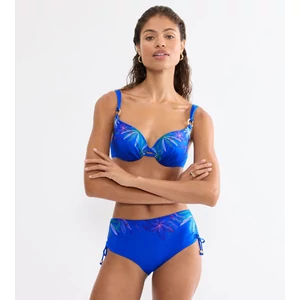 Summer Tropics WP merevítős, szivacsos bikini felső - királykék mintás