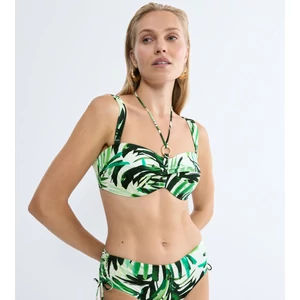 Summer Palm DP szivacsos bikini felső - zöld mintás