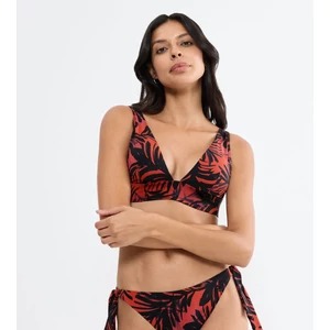 Summer Palm P szivacsos bikini felső - fekete mintás