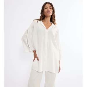 Summer Wear Boyfriend Shirt 01 női ing - ekrü