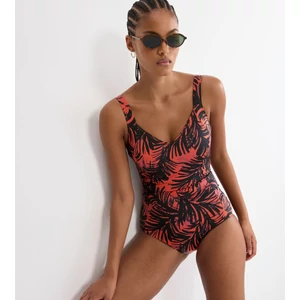 Summer Palm OW egyrészes fürdőruha - fekete mintás