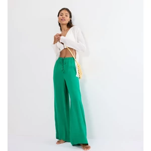 Summer Satin Trousers női nadrág - zöld