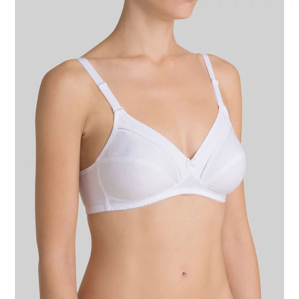 Cotton Classic Stretch N merevítő nélküli melltartó - fehér