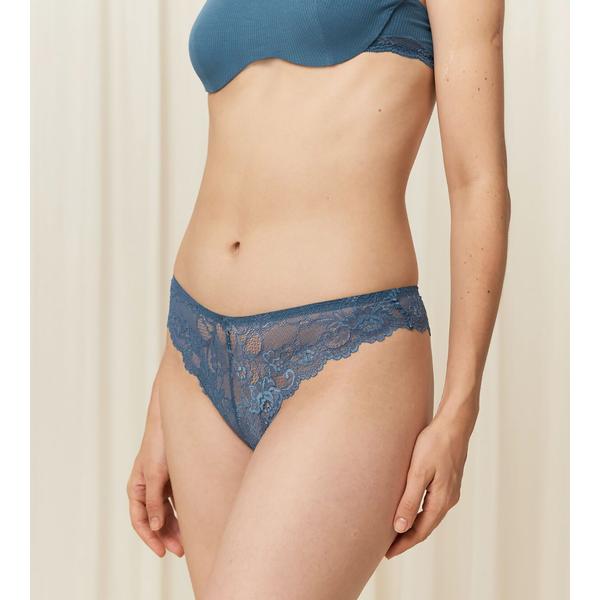 Tempting Lace Brazilian String női alsó - kék