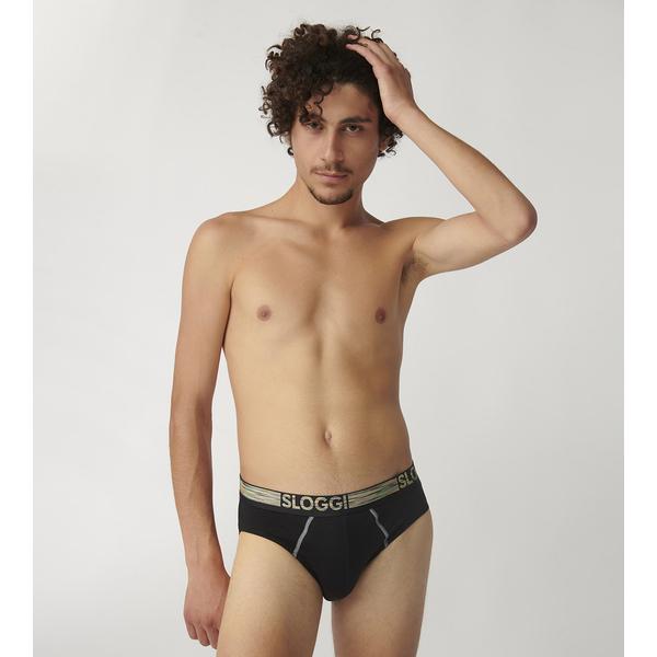 sloggi men GO ABC Natural H Midi C2P férfi alsó 2 db - sötétkék és fekete
