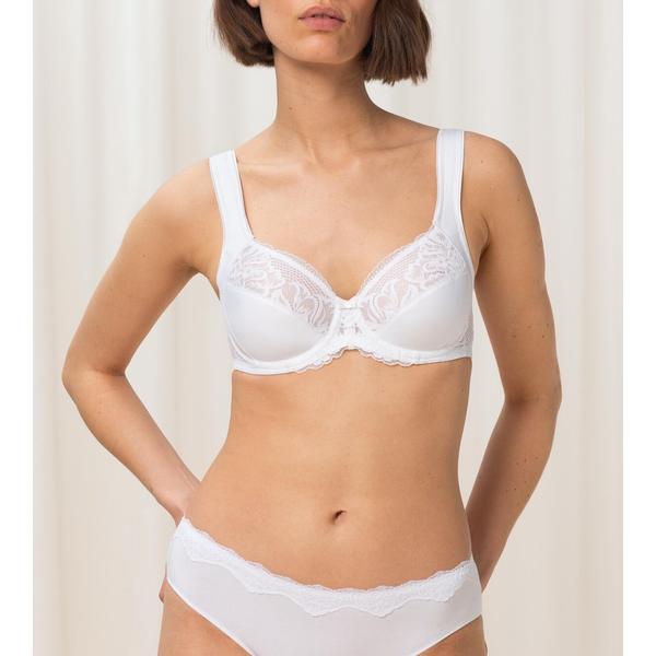 Modern Lace+Cotton W02 merevítős melltartó - fehér