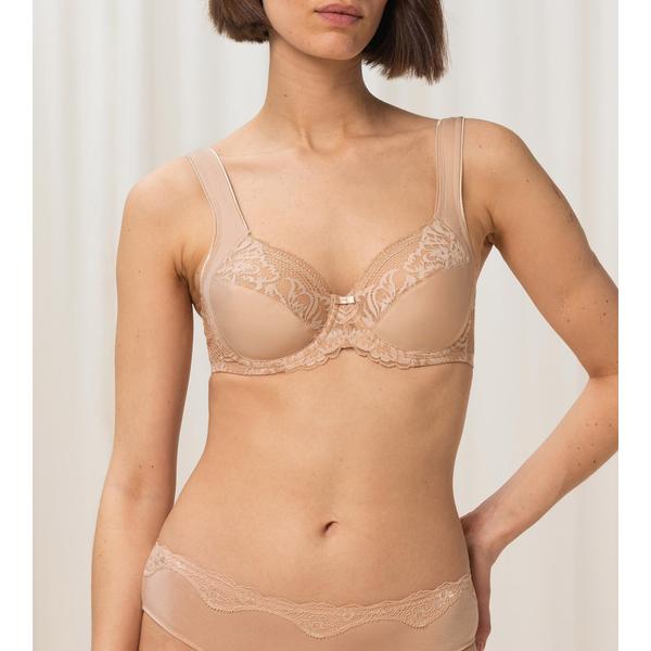 Modern Lace+Cotton W02 merevítős melltartó - testszín