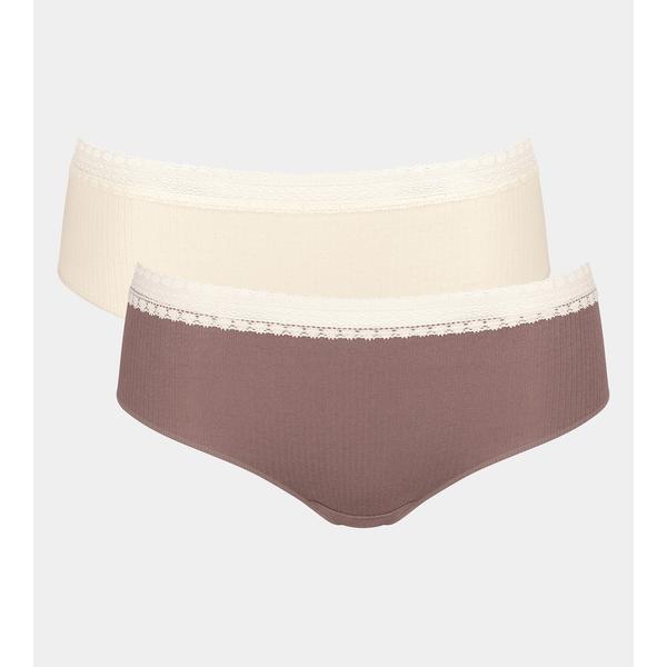 sloggi GO Ribbed Hipster C2P női alsó 2 db - bézs és barna