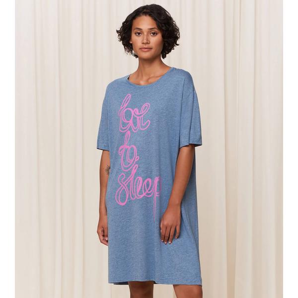 Nightdresses NDK SSL 10 CO/MD női hálóing - szürkés kék