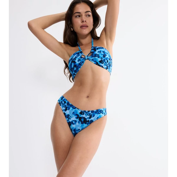 Midnight Swim Brazilian 01 bikini alsó - királykék mintás