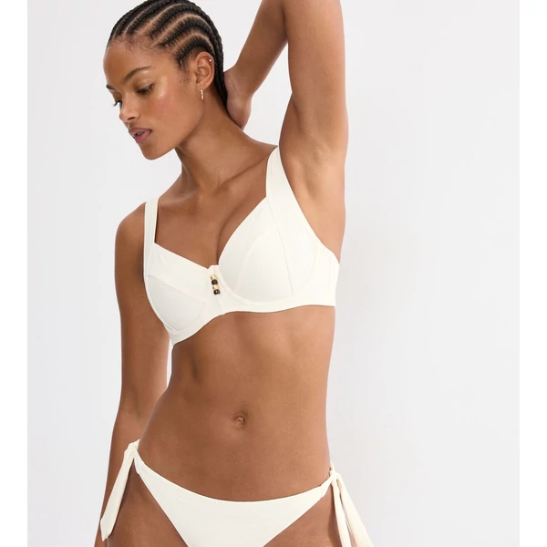 Summer Dune W 01 merevítős bikini felső - ekrü
