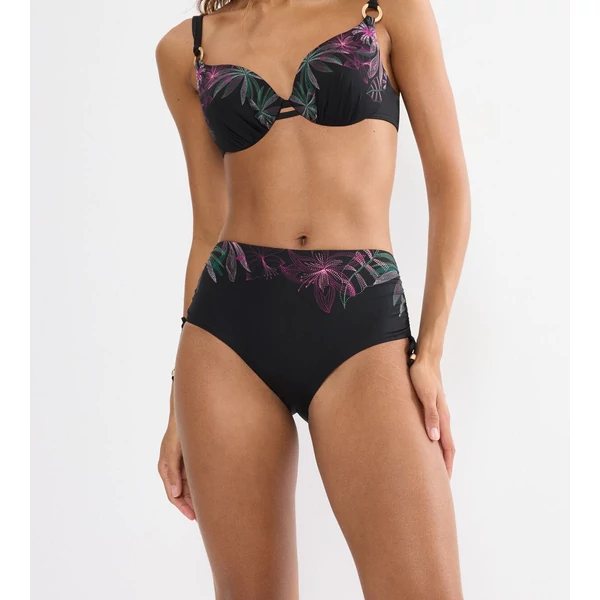 Summer Tropics Maxi bikini alsó - fekete mintás