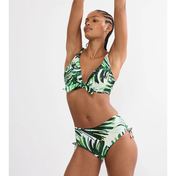 Summer Palm W merevítős bikini felső - zöld mintás