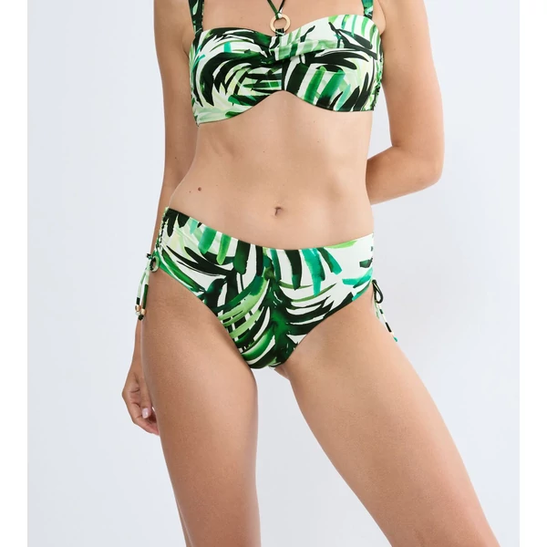 Summer Palm Midi 01 bikini alsó - zöld mintás
