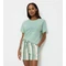 Mix &amp; Match Shorts női rövidnadrág - zöld csíkos