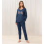 Kép 1/2 - Sets PK 02 LSL X női pizsama - sötétkék