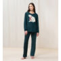 Kép 1/3 - Sets PK CHARACTER 02 X női pizsama - sötétzöld