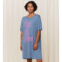 Kép 1/2 - Nightdresses NDK SSL 10 CO/MD női hálóing - szürkés kék