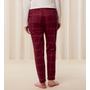 Kép 2/2 - Mix & Match Tapered Trouser Flannel 01 X női szabadidő nadrág - bordó mintás