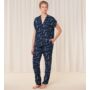 Kép 1/2 - Boyfriend Fit PW 01 női pizsama - kék mintás