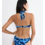 Kép 2/2 - Midnight Swim PU Plunge bikini felső - királykék mintás