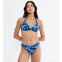 Kép 1/2 - Midnight Swim PU Plunge bikini felső - királykék mintás