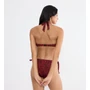Kép 2/2 - Midnight Swim PU Plunge bikini felső - piros mintás