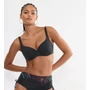 Kép 1/2 - Summer Tropics WP 01 merevítős, szivacsos bikini felső - fekete mintás