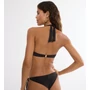 Kép 2/2 - Summer Sunset PU Plunge szivacsos bikini felső - fekete
