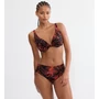 Kép 1/2 - Summer Palm W merevítős bikini felső - fekete mintás
