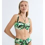 Kép 1/2 - Summer Palm DP szivacsos bikini felső - zöld mintás