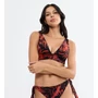 Kép 1/2 - Summer Palm P szivacsos bikini felső - fekete mintás