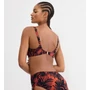 Kép 2/2 - Summer Palm W 01 merevítős bikini felső - fekete mintás