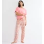 Kép 1/2 - Mix & Match Trousers Jersey X 03 női nadrág - rózsaszín mintás